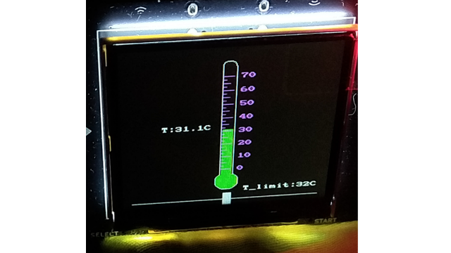 用树莓派RP2040的嵌入式系统学习平台制作一个图形化显示、超温报警的温度计