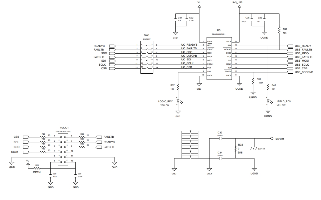 MAX22199 八通道工业数字输入评估套件
