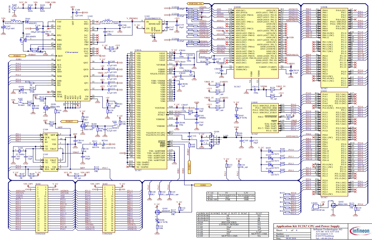 5V TC377基础应用套件与触摸屏显示器