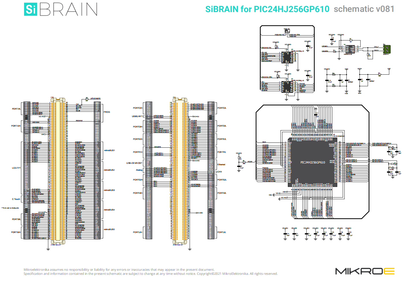 适用于 PIC24HJ256GP610 的 SiBRAIN