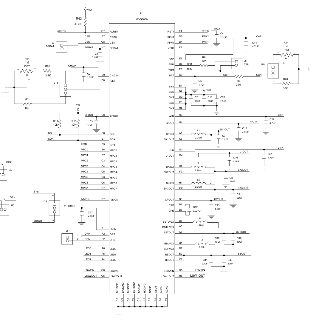 MAX20360超低功耗可穿戴电源管理集成电路评估套件